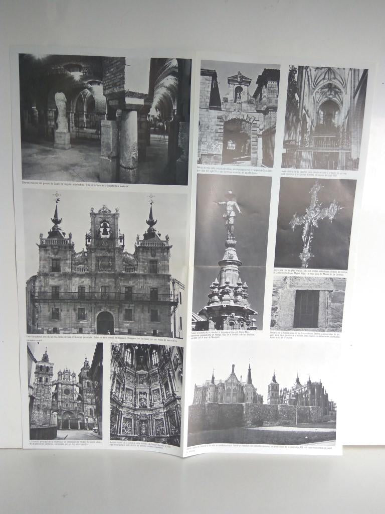 Desplegable: Vistas de ASTORGA,  49cm X 42cm - COCA COLA Patrimonio Artisctico I (1975)  