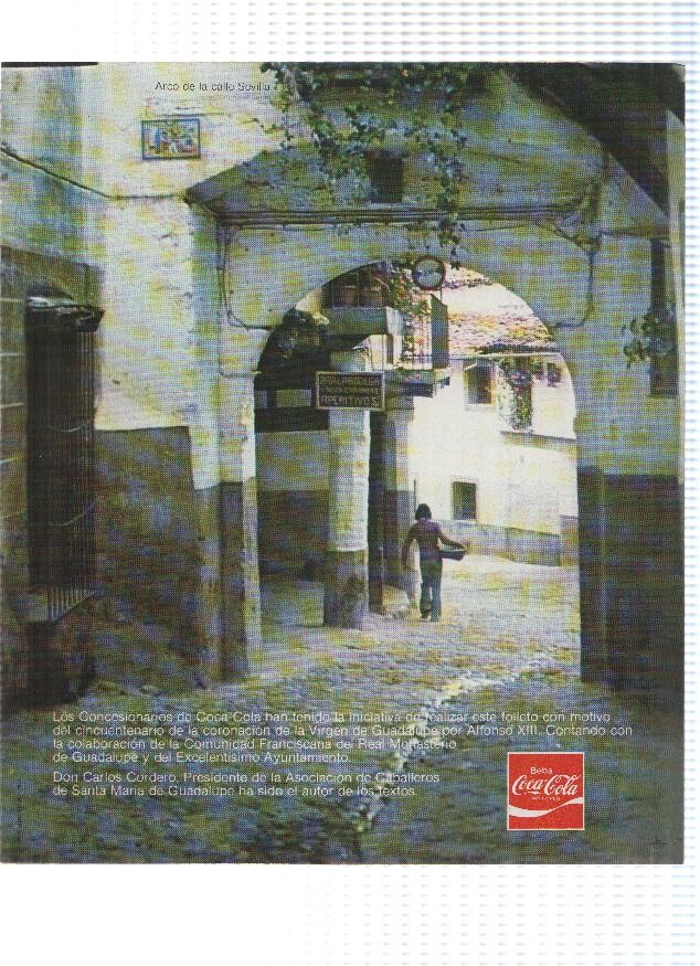 Desplegable: Vistas de GUADALUPE,  49cm X 42cm - COCA COLA Patrimonio Artisctico I (1975)  