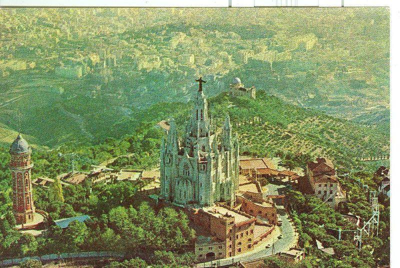 Postal 6092 : Basilica Sagrado Corazon de Jesus, Tibidabo,Barcelona