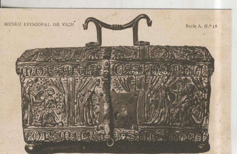Postal 010248: Vich: museo episcopal: Cofre amatori per joyes