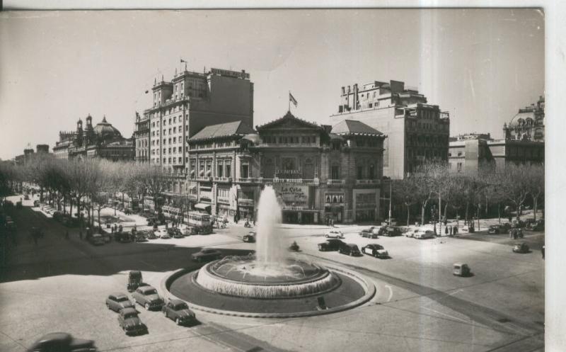 Postal 010488: Fuente Gran Via / Paseo de Gracia de Barcelona