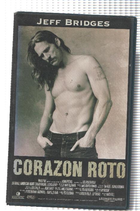 VHS-Cine: CORAZON ROTO - Jeff Bridges (Lauren 1993) (caja rota parte trasera superior)
