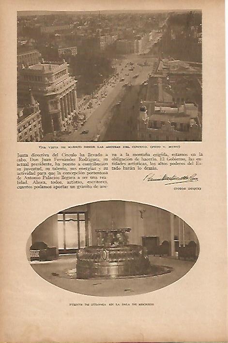 LAMINA BLANCO Y NEGRO 7641: Vista aerea  de Madrid