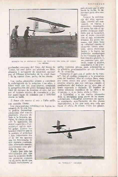 LAMINA BLANCO Y NEGRO 7658: Avion de la Sociedad Union de Tecnicos del Aire