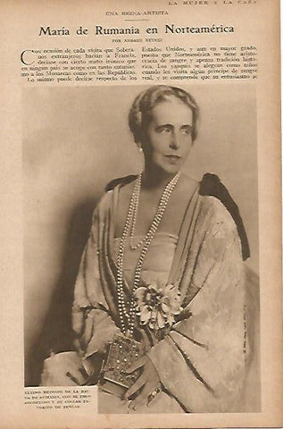 LAMINA BLANCO Y NEGRO 7672: Maria de Rumania