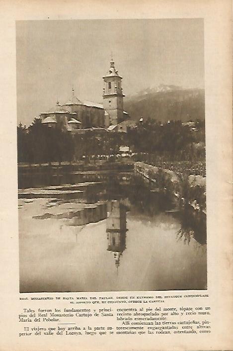 LAMINA BLANCO Y NEGRO 7678: Monasterio de Santa Maria del Paular