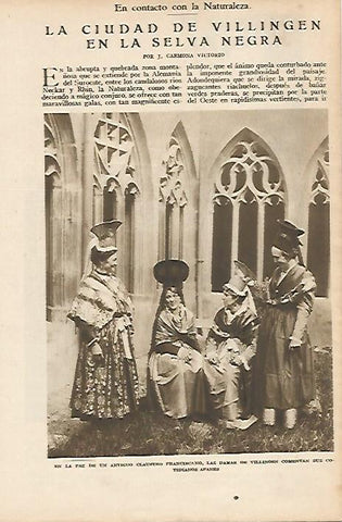 LAMINA BLANCO Y NEGRO 7689: Mujeres de Villingen en Alemania