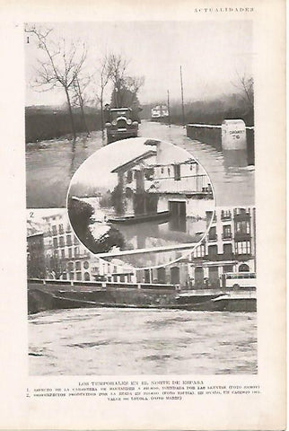 LAMINA BLANCO Y NEGRO 7699: Temporal en Santander y Bilbao