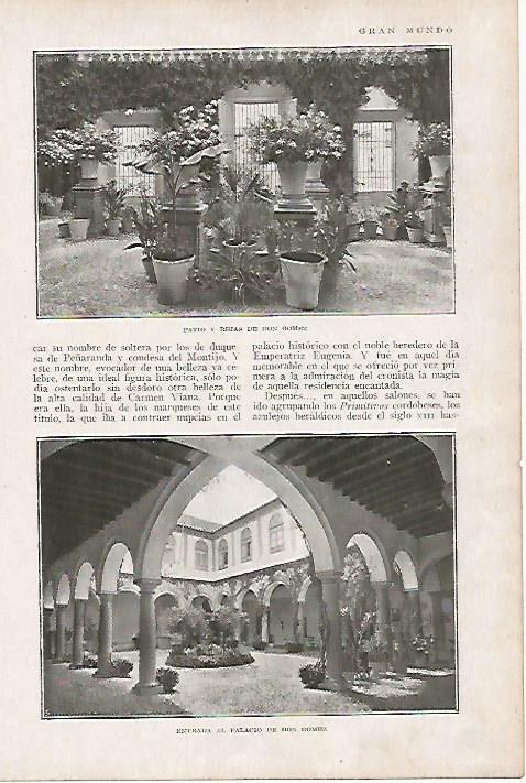 LAMINA BLANCO Y NEGRO 7704: Patio y rejas del Palacio de Don Gomez 