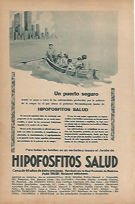 LAMINA BLANCO Y NEGRO 7722: Publicidad de Hipofosfitos Salud