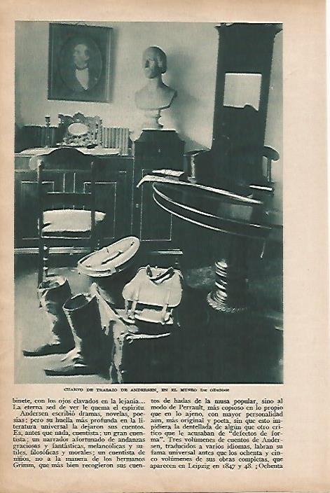 LAMINA BLANCO Y NEGRO 7732: Cuarto de trabajo de Andersen
