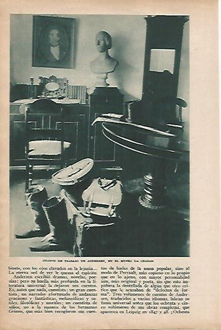LAMINA BLANCO Y NEGRO 7732: Cuarto de trabajo de Andersen