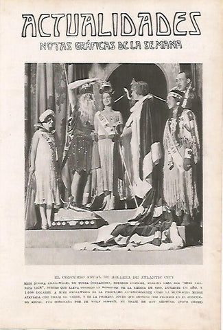LAMINA BLANCO Y NEGRO 7743: Concurso Miss America 1926