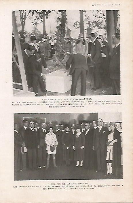 LAMINA BLANCO Y NEGRO 7745: Inauguracion del Hospital de la Cruz Roja en San Sebastian