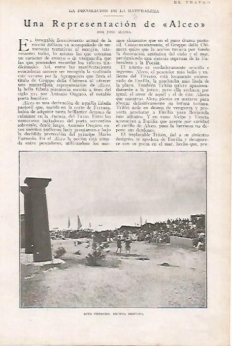 LAMINA BLANCO Y NEGRO 7757: Acto primero escena segunda de Alceo