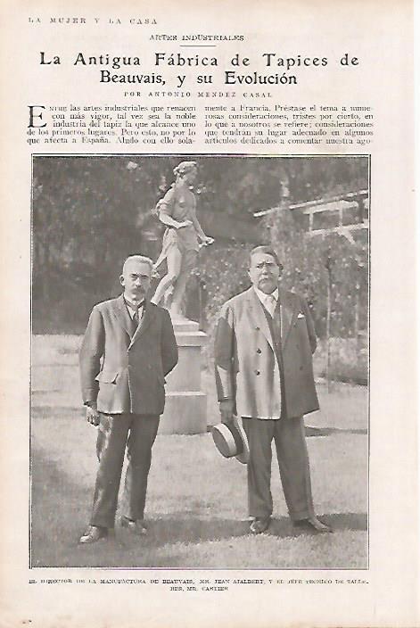LAMINA BLANCO Y NEGRO 7766: Director y jefe tecnico de la Fabrica de Tapices de Beauvois