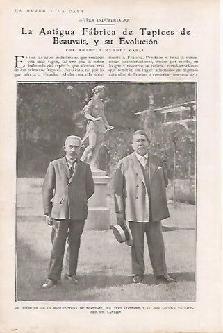 LAMINA BLANCO Y NEGRO 7766: Director y jefe tecnico de la Fabrica de Tapices de Beauvois