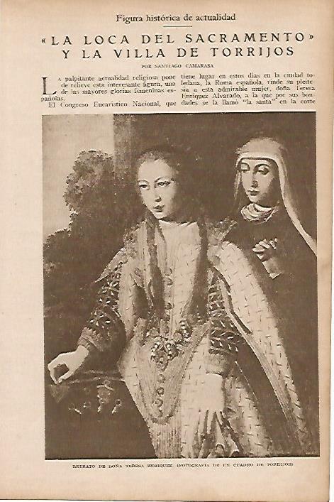 LAMINA BLANCO Y NEGRO 7775: Retrato de Teresa Enriquez por Torrijos