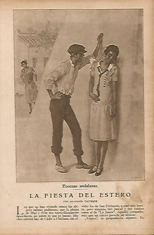 LAMINA BLANCO Y NEGRO 7778: Escenas andaluzas por Huertas