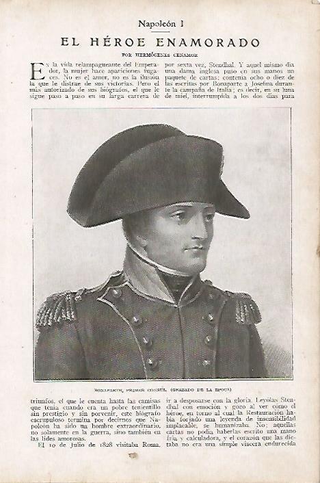 LAMINA BLANCO Y NEGRO 7784: Napoleon Bonaparte