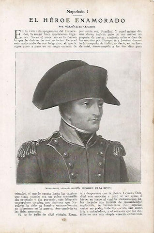 LAMINA BLANCO Y NEGRO 7784: Napoleon Bonaparte