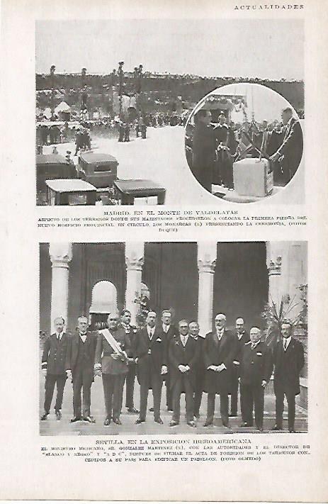 LAMINA BLANCO Y NEGRO 7789: Inauguracion del Nuevo Hospicio de Madrid