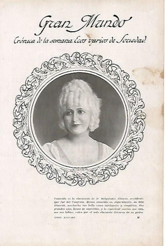 LAMINA BLANCO Y NEGRO 7792: Dinorah Alvarez hija del presidente del Congreso