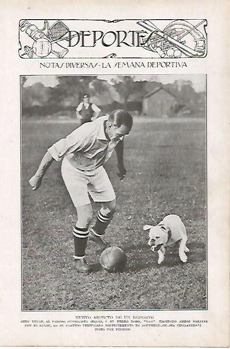 LAMINA BLANCO Y NEGRO 7797: Andy Ducat y su perro Dan