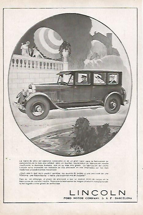 LAMINA BLANCO Y NEGRO 7799: Publicidad del Ford Lincoln