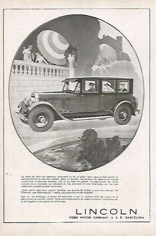 LAMINA BLANCO Y NEGRO 7799: Publicidad del Ford Lincoln