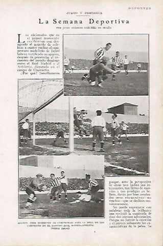LAMINA BLANCO Y NEGRO 7800: Partido Real Madrid - Athletic de Madrid