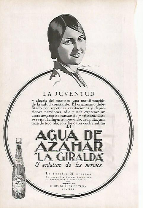 LAMINA BLANCO Y NEGRO 7808: Publicidad de Agua de Azahar La Giralda