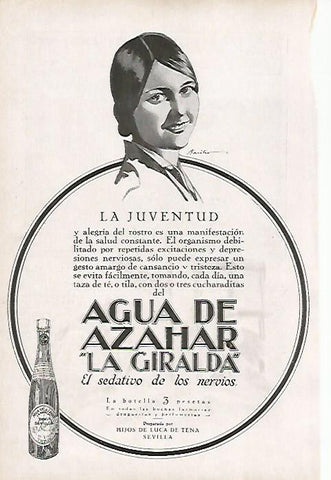 LAMINA BLANCO Y NEGRO 7808: Publicidad de Agua de Azahar La Giralda