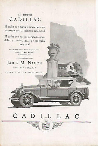 LAMINA BLANCO Y NEGRO 7811: Publicidad del nuevo Cadillac