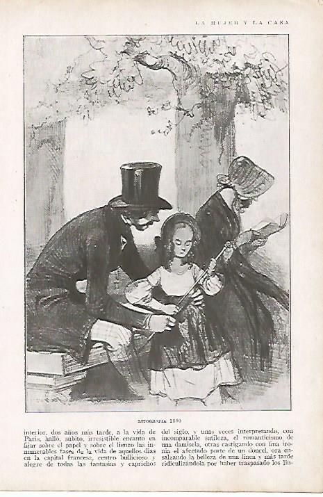 LAMINA BLANCO Y NEGRO 7814: Litografia de 1840
