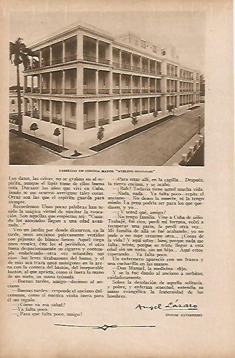 LAMINA BLANCO Y NEGRO 7823: Pabellon de cirugia Avelino Gonzalez en La Habana