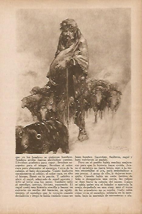 LAMINA BLANCO Y NEGRO 7825: Ilustracion de Maximo Ramos