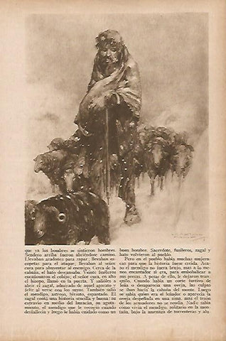 LAMINA BLANCO Y NEGRO 7825: Ilustracion de Maximo Ramos