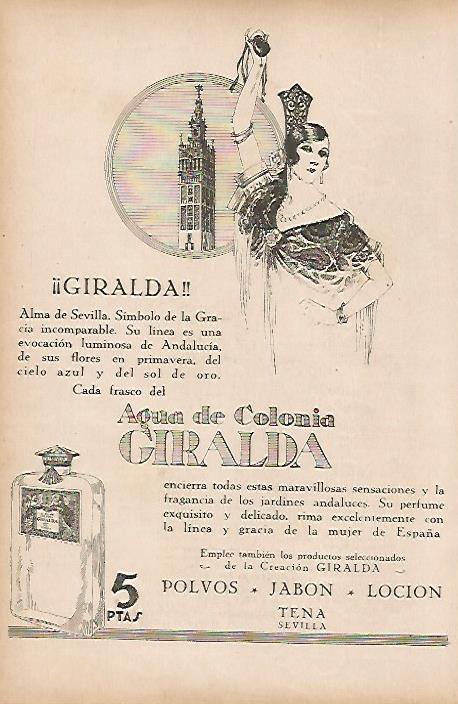 LAMINA BLANCO Y NEGRO 7838: Publicidad Agua de colonia Giralda