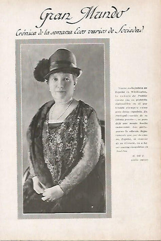 LAMINA BLANCO Y NEGRO 7839: La embajadora de España en Washington
