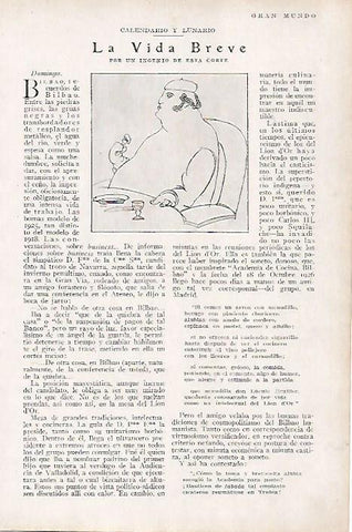 LAMINA BLANCO Y NEGRO 7840: La vida breve por un ingenio de esta corte