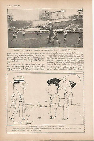 LAMINA BLANCO Y NEGRO 7847: Partido entre el Racing-Athletic