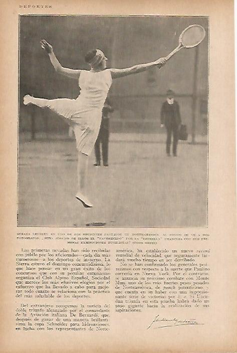 LAMINA BLANCO Y NEGRO 7848: Susana Lenglen
