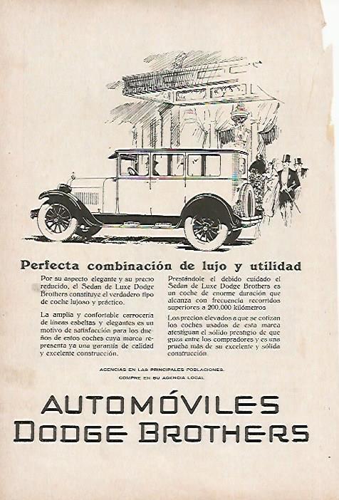 LAMINA BLANCO Y NEGRO 7852: Publicidad de Automoviles Dodge Brothers