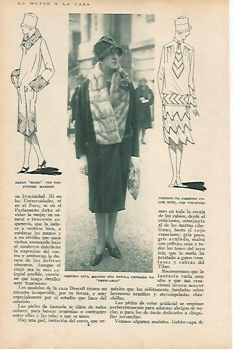 LAMINA BLANCO Y NEGRO 7854: Moda de 1926