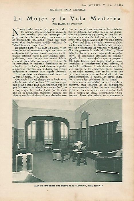 LAMINA BLANCO Y NEGRO 7858: Sala de reuniones del Club Lyceum en Madrid