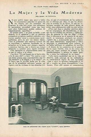 LAMINA BLANCO Y NEGRO 7858: Sala de reuniones del Club Lyceum en Madrid