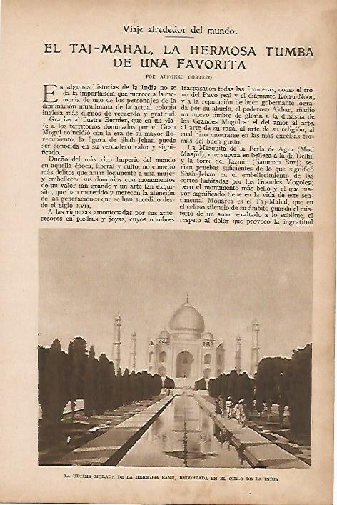 LAMINA BLANCO Y NEGRO 7867: El Taj Mahal