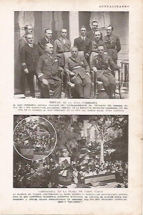 LAMINA BLANCO Y NEGRO 7881: Miembros de la Alta Comisaria de Tetuan