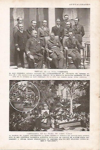 LAMINA BLANCO Y NEGRO 7881: Miembros de la Alta Comisaria de Tetuan